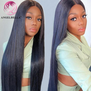 Angelbella dd Diamond Hair Natural Black Hair Hd Lace Lace Front Wigs Straitement Glueless Lace Long Wig