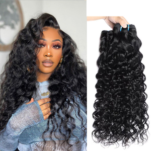 Angelbella en gros de 40 pouces Natural Natural Double Double vague d'eau brésilienne Vierge Human Hair Bundle pour les femmes