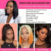 Coiffes brésiliennes de haute qualité de haute qualité de haute qualité 10 pouces brésiliennes transparents de dentelle transparente coiffure humaine silky raide bob perruques pour les femmes