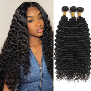 Angelbella en gros extensions de cheveux paquet de vagues profondes en vrac vierge brésilienne de cheveux humains vendeurs à double tissage paquets