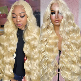 13x4 30 pouces 180% densité en dentelle perruque frontale Blonde vague de carrosse
