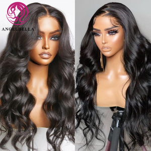 13x4 180% densité Transparent en dentelle de dentelle Frontal Hoils Human Pré-cueilled avec une perruque Body Body Body Wig