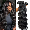 Angelbella Angelbella en gros de haute qualité 40 pouces de couleur noire naturelle Double vague de carrosserie des cheveux humains pour femmes