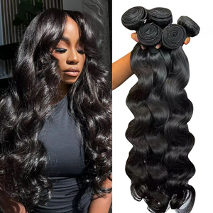 Angelbella Angelbella en gros de haute qualité 40 pouces de couleur noire naturelle Double vague de carrosserie des cheveux humains pour femmes