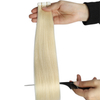 Angelbella Extensions de cheveux humains invisibles à ruban adhésif blond platine - Extensions de cheveux à bande adhésive blonde platine - Extensions de cheveux pour femme de 20,3 à 81,3 cm