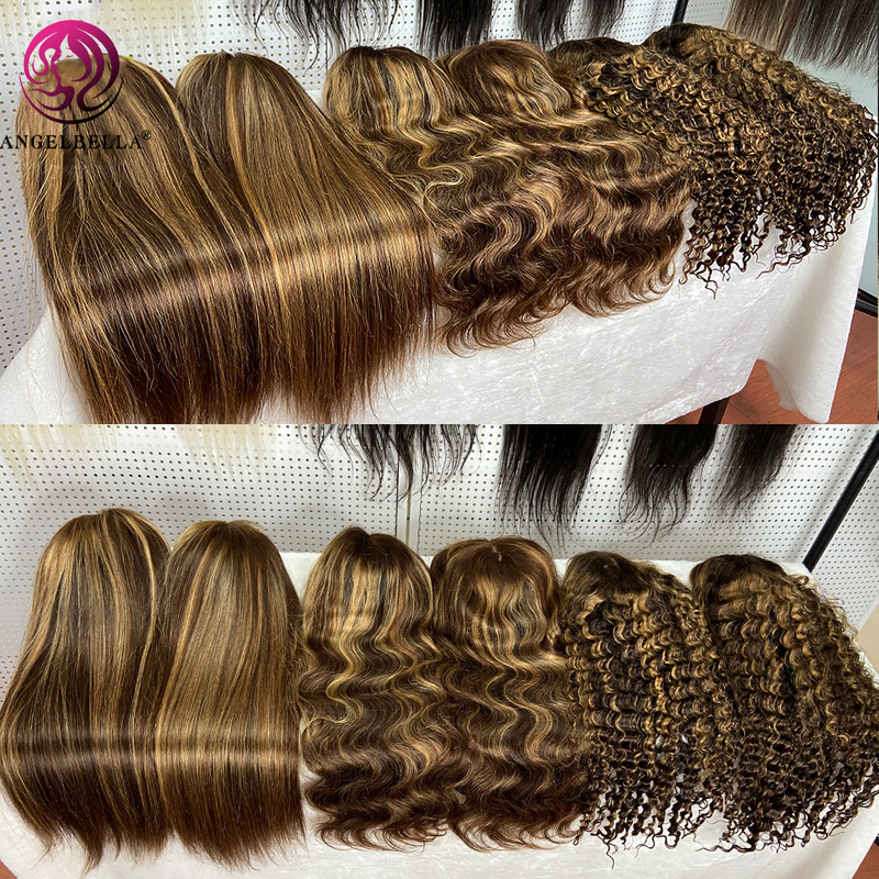 Perruque brésilienne de dentelle de partie transparente de cheveux humains pour les femmes noires