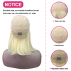 Perruque blonde courte avec une frange 14 pouces coiffures humaines raides perruques blondes pour les femmes noires 