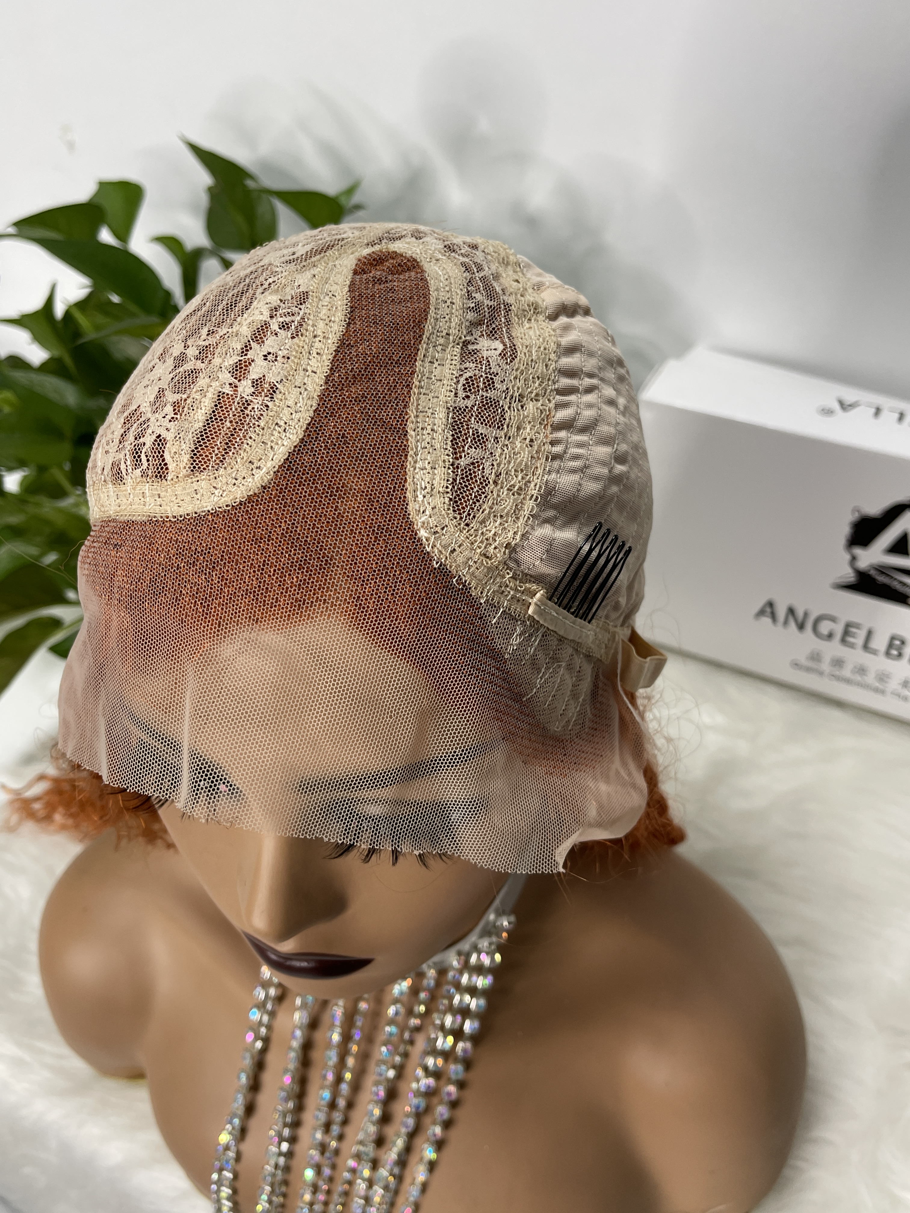 Angelbella 2022 Nouveau style orange ginger couleur 13x1x4 t Partie en dentelle de perruque 