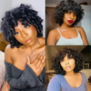 Livraison rapide Perruque Cheveux Humain Pixie Coup Wig Hoil Hair Wigs Human Hair Bob Wig Wig Afro Rose Curly Funmi Wigs