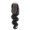 Body wave kim k fermeture vierge cheveux humains 2x6 fermeture en dente