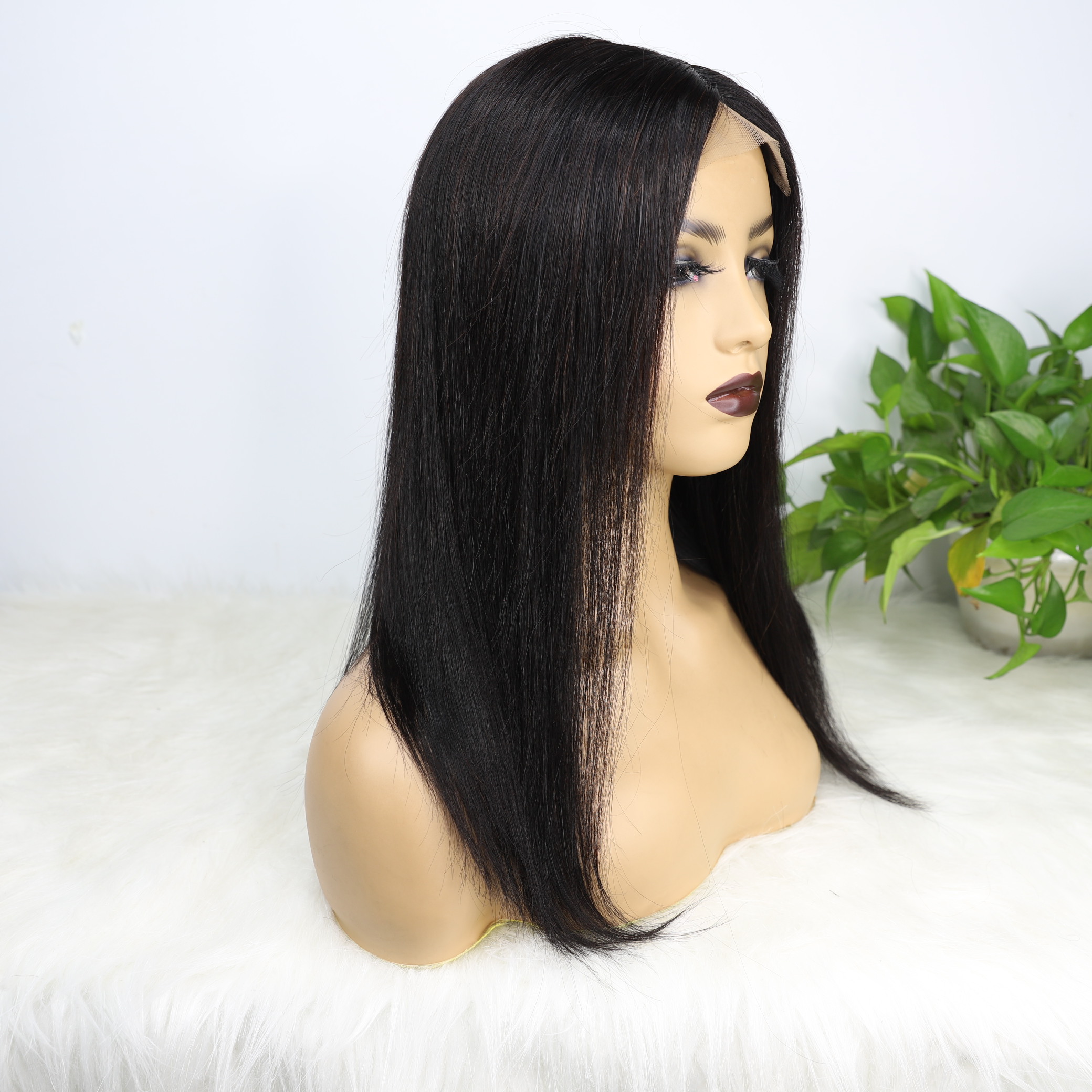 Virgin Brésilien Straight T partie Bob Wig 4x4x1