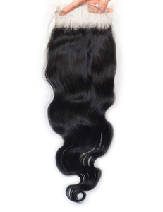 2022 Lacette transparente 5x5 Ferme de fermeture Body Wave With Baby Hair Belached Knots Hairpices