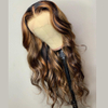 Body wave mettant en évidence les perruques avant en dentelle des cheveux humains