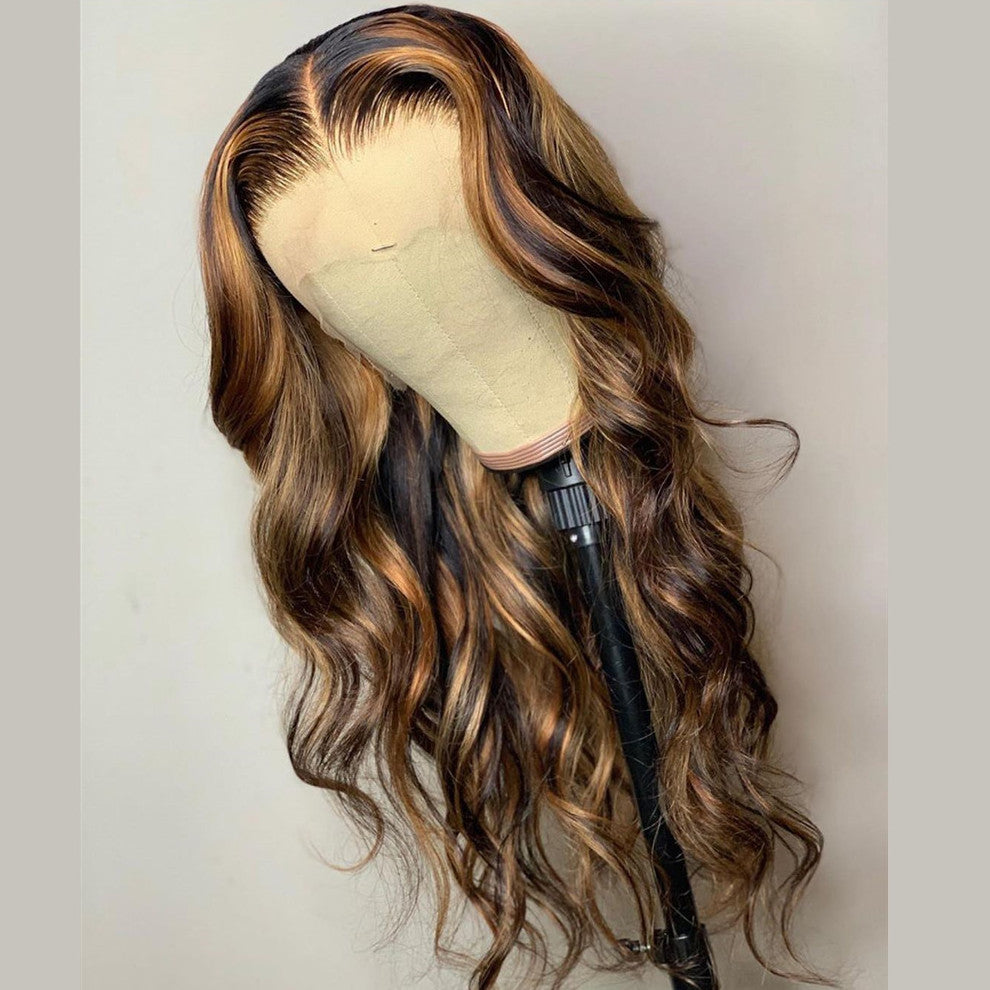 Body wave mettant en évidence les perruques avant en dentelle des cheveux humains