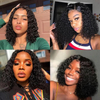 Ferme de lacet de profonde perruque Human Hair Bob Wigs pour les femmes noires