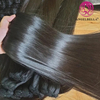 Angelbella Queen Doner Virgin Hair Straitement Natural 1B # Cuticule brute Alignement des poils humains Poules de cheveux