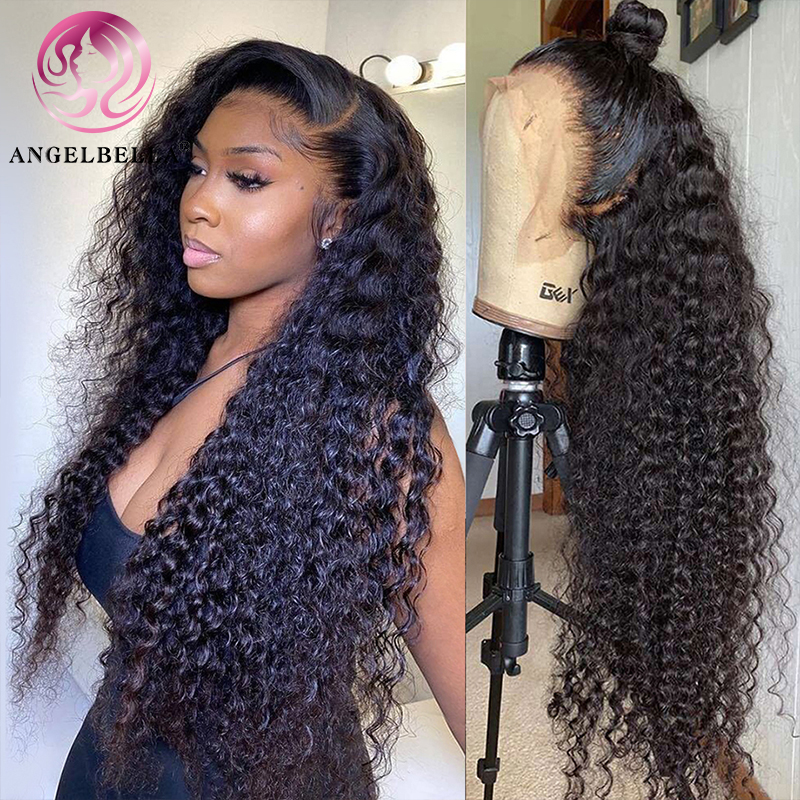 Angelbella dd Diamond Hair 13x4 HD Lace Front Perruque avant Deep Wave Lace Frontal Real Human Hair Wigs