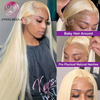 Angelbella Queen Doner Virgin Hair 13x4 24 pouces droite 613 Blonde HD en dentelle Perre 