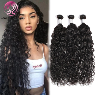 Angelbella dd Diamond Hair en gros en gros Brésiliens Water Wave Bundles Double Drawn Human Hair Weave Bundles