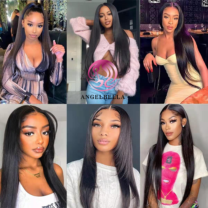 Angelbella Queen Doner Virgin Hair 13X6 28 30 pouces Strucy Hd Lace Frontal Wigs Perrudes de cheveux humains péruviens pour femmes Remy Hair