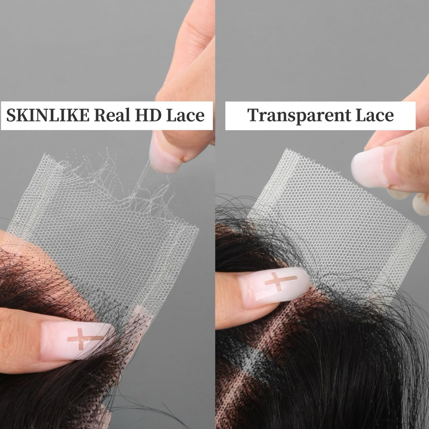 2022 6X6 Lace Closure cheveux humains dentelle transparente partie libre soyeux droite avec des cheveux de bébé