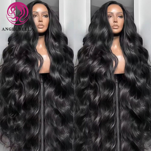 En gros de haute qualité 40 pouces HD super longueur, vague de corps sans glu sans glue, perruques frontales dentelle pour femmes noires
