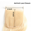 Angelbella Hair Blonde Couleur # 613 Body Wave Virgin Human Hair Knots Bleached Free Part 4x4 Lace Fermeure