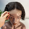 Ferme de lacet de profonde perruque Human Hair Bob Wigs pour les femmes noires