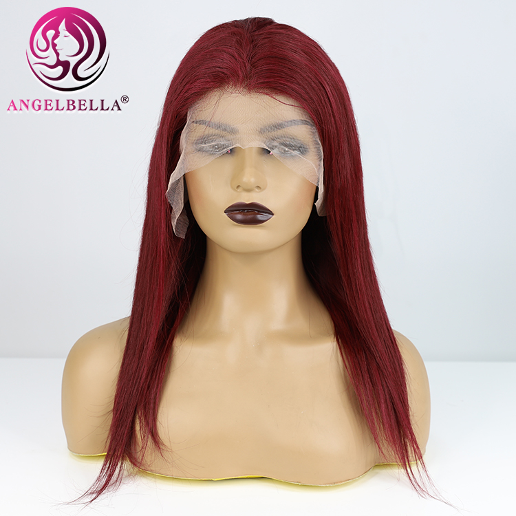 99J Bourgogne rouge Bourgogne Hair Wig Bone droite