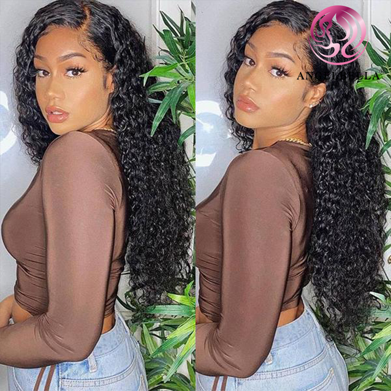  Angelbella dd Diamond Hair Brésilien Vierge Human Human Jerry Curly HD Lace Lace Front Pernues pour les femmes noires