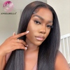 Angelbella Queen Doner Virgin Hair invisible HD Transparent Lace Fermeure Ginger Lace Front Wig Hair Human