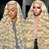 Angelbella de haute qualité 180% densité 30 pouces sans glues vague de corps en dentelle vendeurs de perruque avant 613 perruques de cheveux humains blonds pour femmes noires