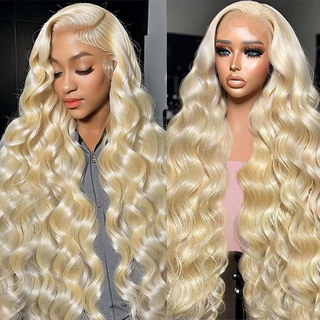  Angelbella de haute qualité 180% densité 30 pouces sans glues vague de corps en dentelle vendeurs de perruque avant 613 perruques de cheveux humains blonds pour femmes noires