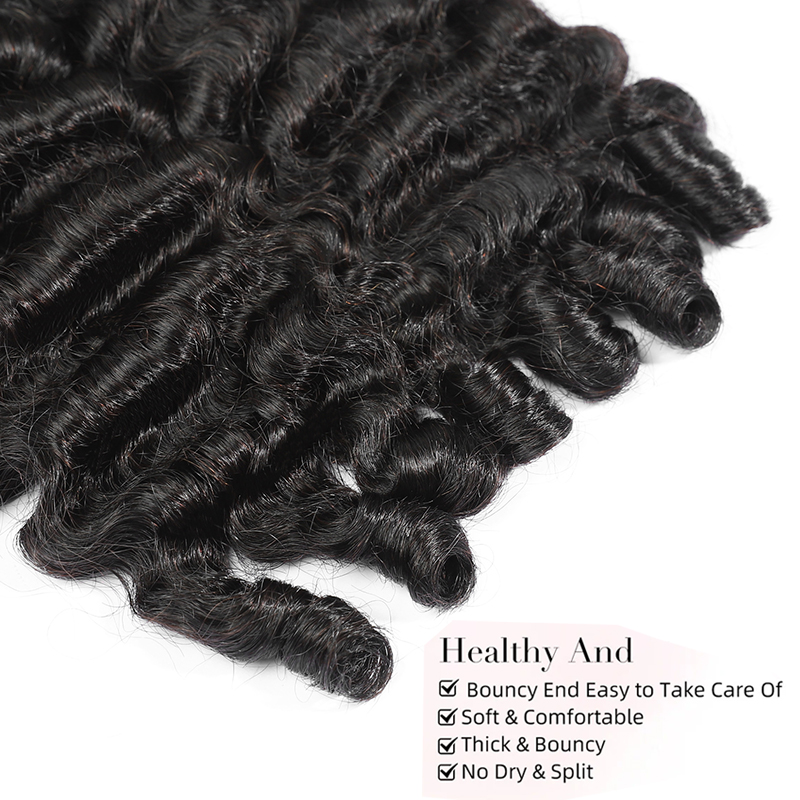 Vente en gros de cheveux bouclés birmans personnalisés, cheveux brésiliens vierges Remy humides et ondulés, tissage rapide, cheveux humains pour femmes, 8 à 40 pouces avec extrémité bouclée en spirale, extensions de cheveux 100 % non traités, noir naturel