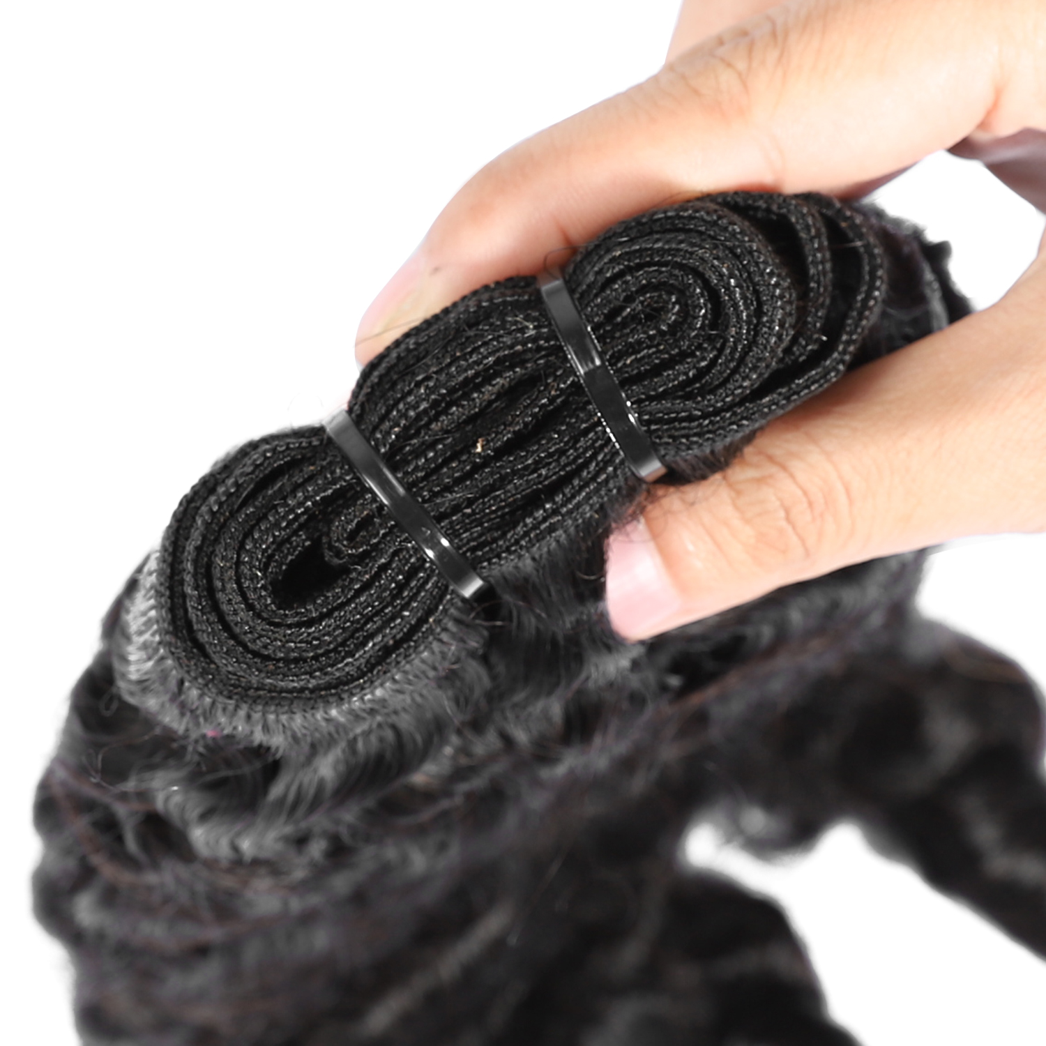 Angelbella Fournisseur de gros paquets bouclés birmans cheveux humains 8-40 pouces tissage rapide avec extrémité bouclée en spirale 100% paquets humains bouclés crépus non transformés dans des extensions de cheveux noir naturel