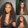 Factory Direct 4x4 5x5 Jerry Curl Wigs Wigs Long Brésilien Virgin Remy Hair Curly HD HUM HUMAN HEIR LAGE CLOSURE LAGE WIG