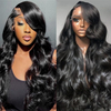 Angelbella 30 pouces 220% densité 13x6 Wig de bûche de forte en dentelle HD