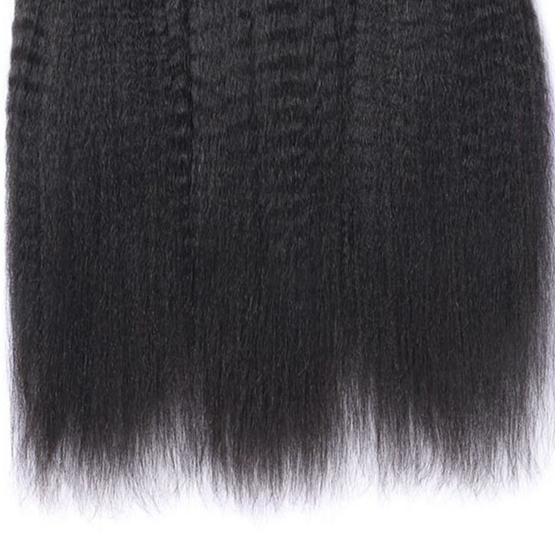 Afro Natural Virgin Kinky Straight Hair Bundles Outre Big Beautiful Hair Clip Ins 