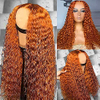 Angelbella 2022 Nouveau style orange ginger couleur 13x1x4 t Partie en dentelle de perruque 