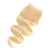 Angelbella Hair Blonde Couleur # 613 Body Wave Virgin Human Hair Knots Bleached Free Part 4x4 Lace Fermeure