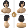 Bob Human Hair Wigs avec une frange pour les femmes noires de 8 à 16 pouces