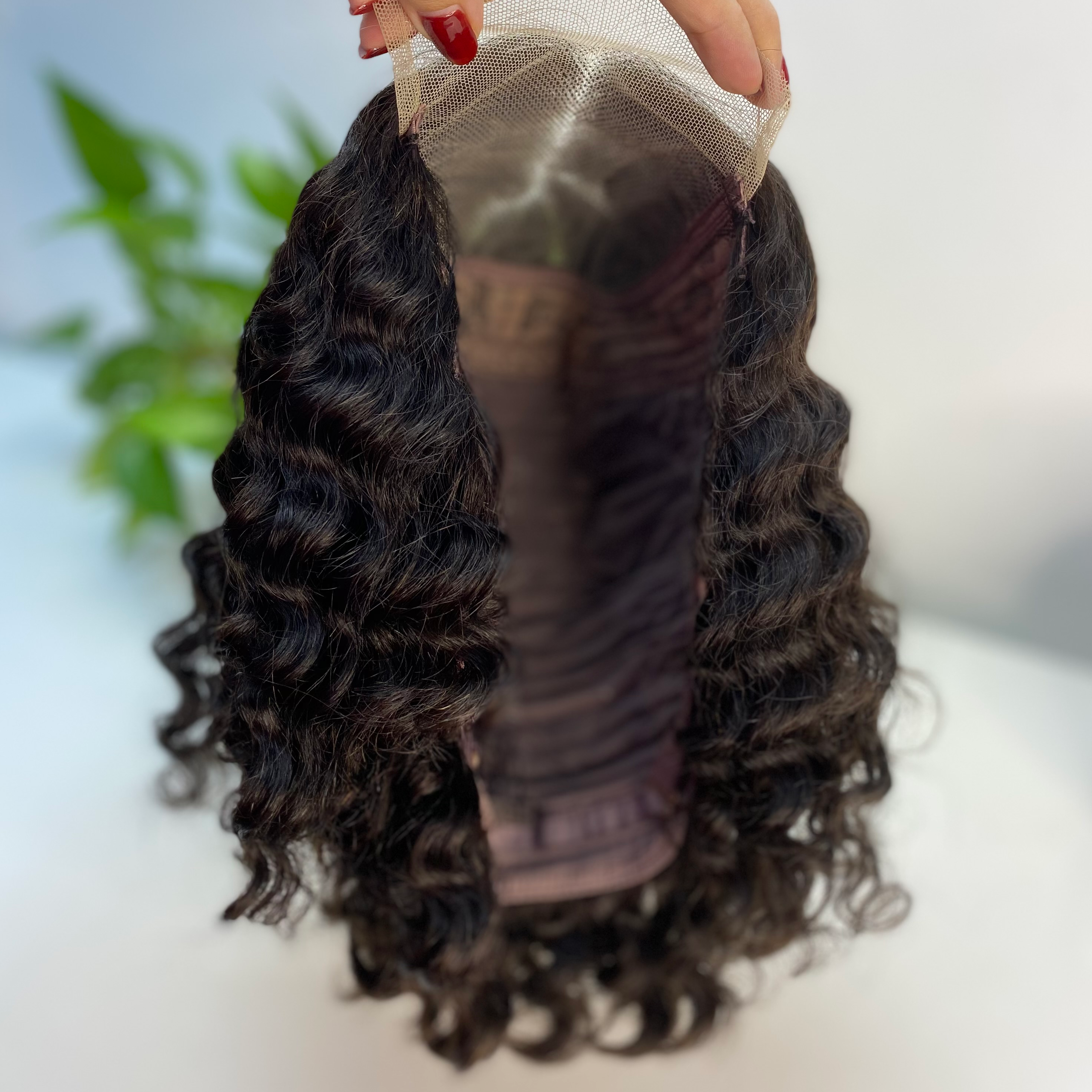 Ferme de lacet de profonde perruque Human Hair Bob Wigs pour les femmes noires