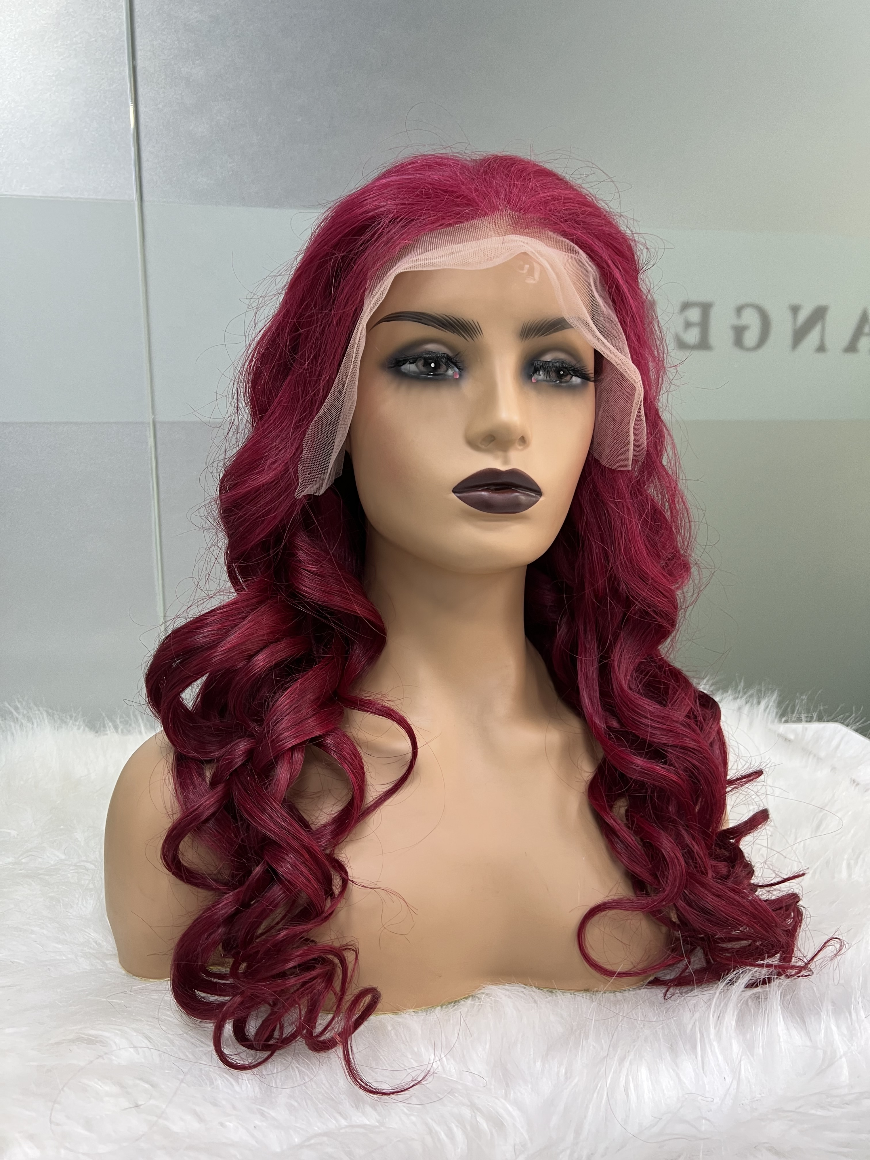 Bourgogne 99J Red Color Body Wig Wig Lace Lace Pernues