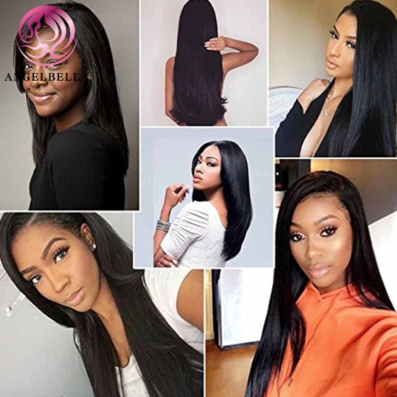 Angelbella Queen Doner Virgin Hair Hair indien Black Straitement 24 pouces meilleures extensions Straitement Hair Bundle 