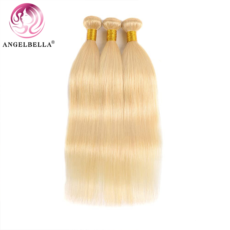 Angelbella Queen Doner Virgin Hair Brésilien 613 Bundles de cheveux Huamn crus droit raies 