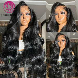 Angelbella Queen Doner Virgin Hair 13x4 Body Wave Hoil Hair Wigs Cuticule Raw Aligned Hair Transparent Weshless Full Full HD Lace Wigs