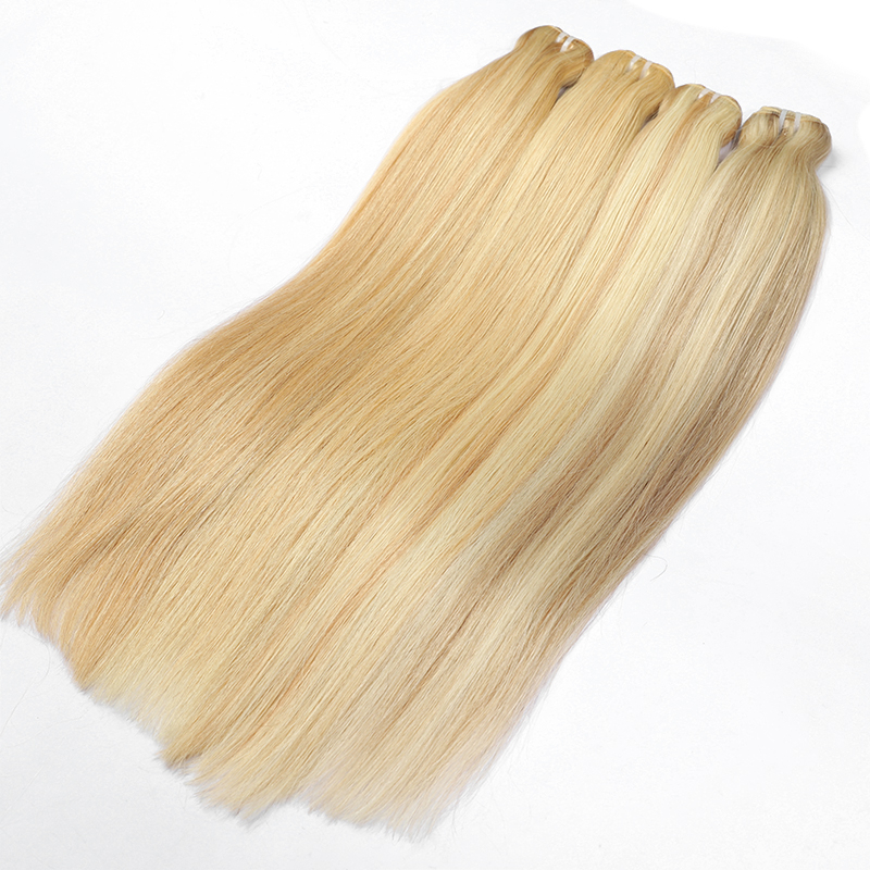 Extension de cheveux en gros à 100% Cuticules Alignement les cheveux raides Traque russe Extensions