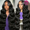 En gros 220% densité Virgin Remy HD sans glueless Human Lace Laceal Wigs Body Wave Lace Lace Front Perruque pour les femmes noires