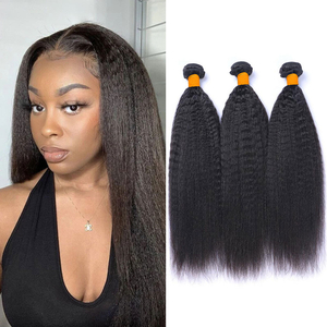 Yaki Poules à cheveux humains raides yaki 100% non transformés vierges de cheveux humains extensions Couleur naturelle