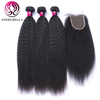 Afro Natural Virgin Kinky Straight Hair Bundles Outre Big Beautiful Hair Clip Ins 